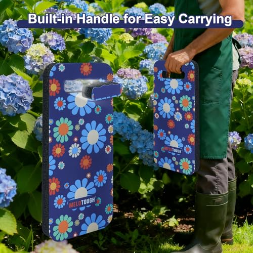 Image of MELOTOUGH Garden Kneeling Pad, 1 inch Thick Soft NBR Foam Kneeling Pads for Gardening, Cleaning, Work - Lightweight & Comfortable, 15.75 inchx7.2 inch (Blue Flower)