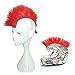 Namecute Skinhead Wig Red Helmet Mohawk Wig Costumes Hairpiece