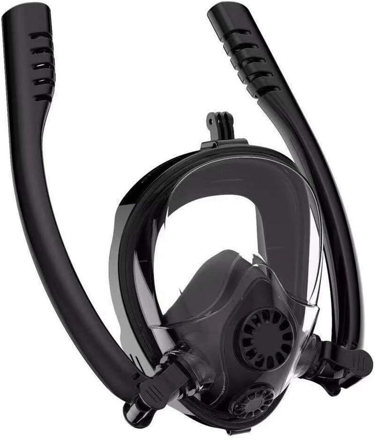 Full Face Snorkel Mask, Snorkeling Mask for Adults and Kids with Detachable Camera Mount, 180 Degree Large View Dry Top Set Anti-Fog Anti-Leak