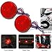 Biqing 2Pcs Moto LED Féflecteur,Universal Feux de Remorque Led 12V Feu Arriere pour Remorque Feu de Gabarit Led pour Moto LED étanche Réflecteur Feu Stop Lampe (Rouge)
