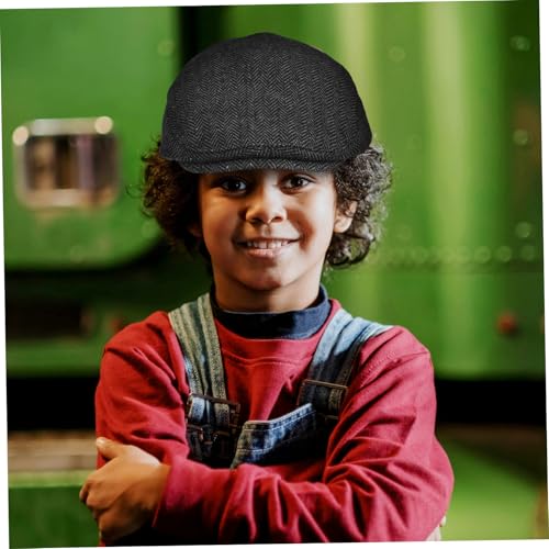 GALPADA Kids Classic Newsboy Cap Toddler Boys Vintage Herringbone Flat Hat Stylish Winter Accessory for Children for Outdoor Activities Multi4