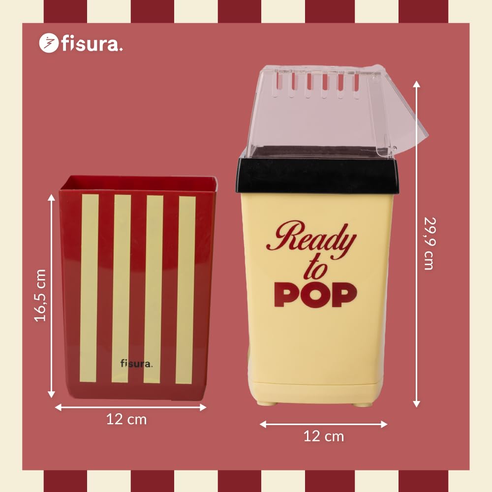 Fisura – Macchina per popcorn originale “Ready to pop”. Popcorn senza olio.