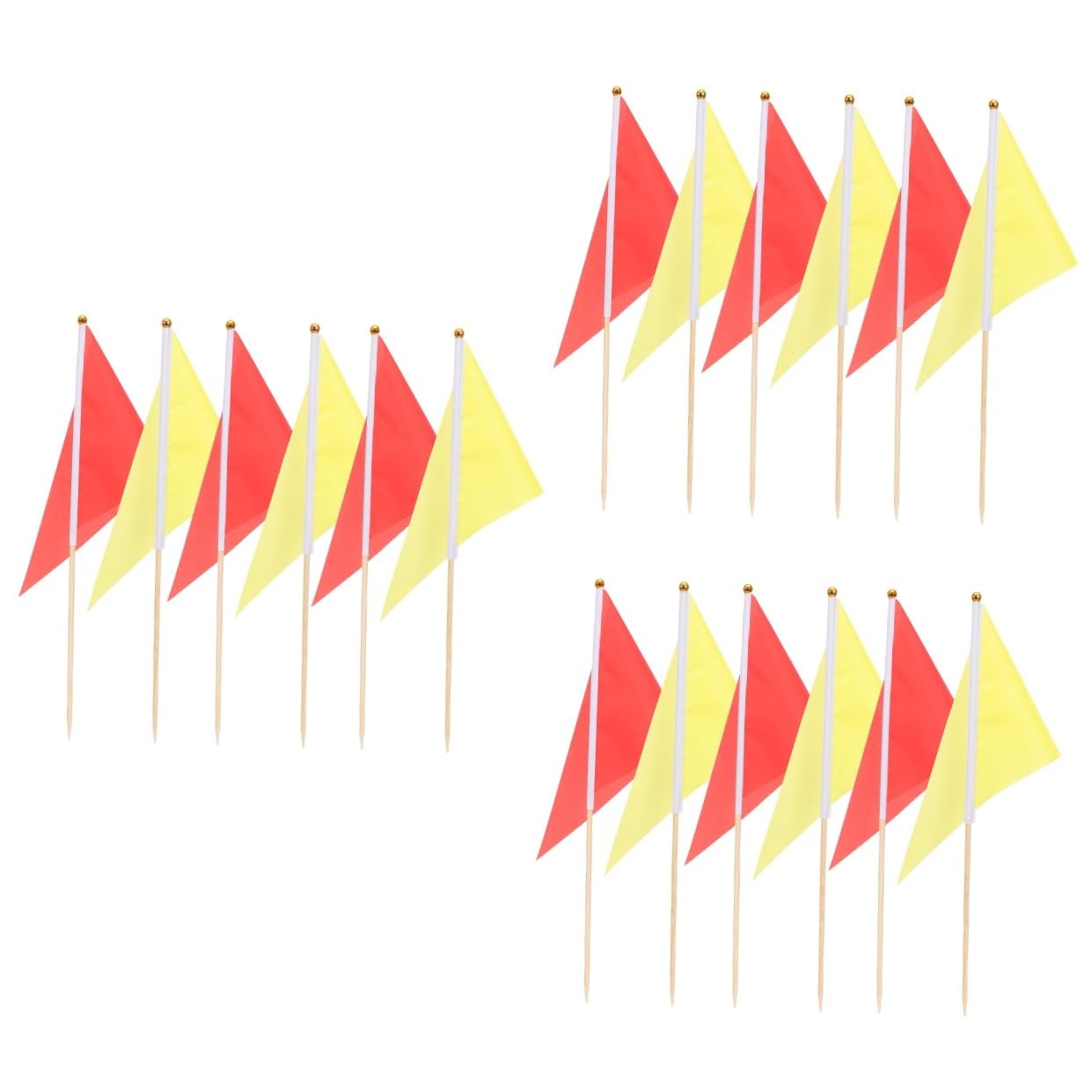 SUPVOX 30 Piezas Empavesado De Triángulo De Golf Banderines Triangulares De Rojo Del Empavesado Aire Libre De Jardín De Césped Poliéster