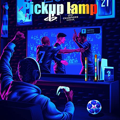 Rgb Sound Reactive Led Light Bar, Sound Control Light，32 Bit Music Level Indicator, Creative Colorful Sound Control Ambient Light, Voice-Activated Pickup Rhythm Light For Party, Car Light, Desktop #TOP6