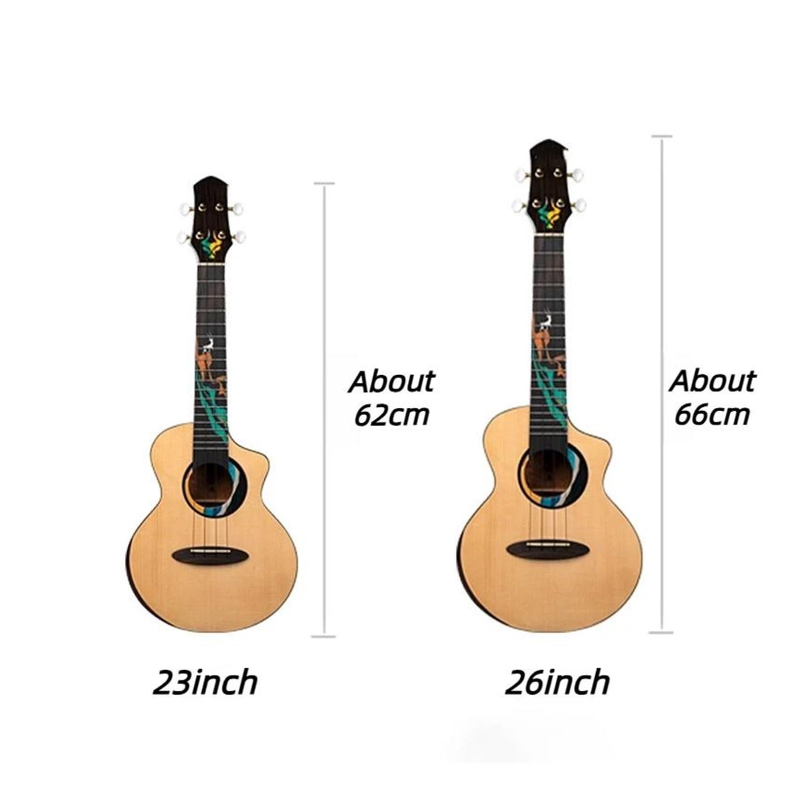 Ukulele Per Principianti 23/26 Pollici 4 Corde Strumento A Corda Per Esercitazione Per Adulti Ukulele