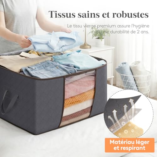 Sac de rangement vêtement 95L lot de 3 housses - 6
