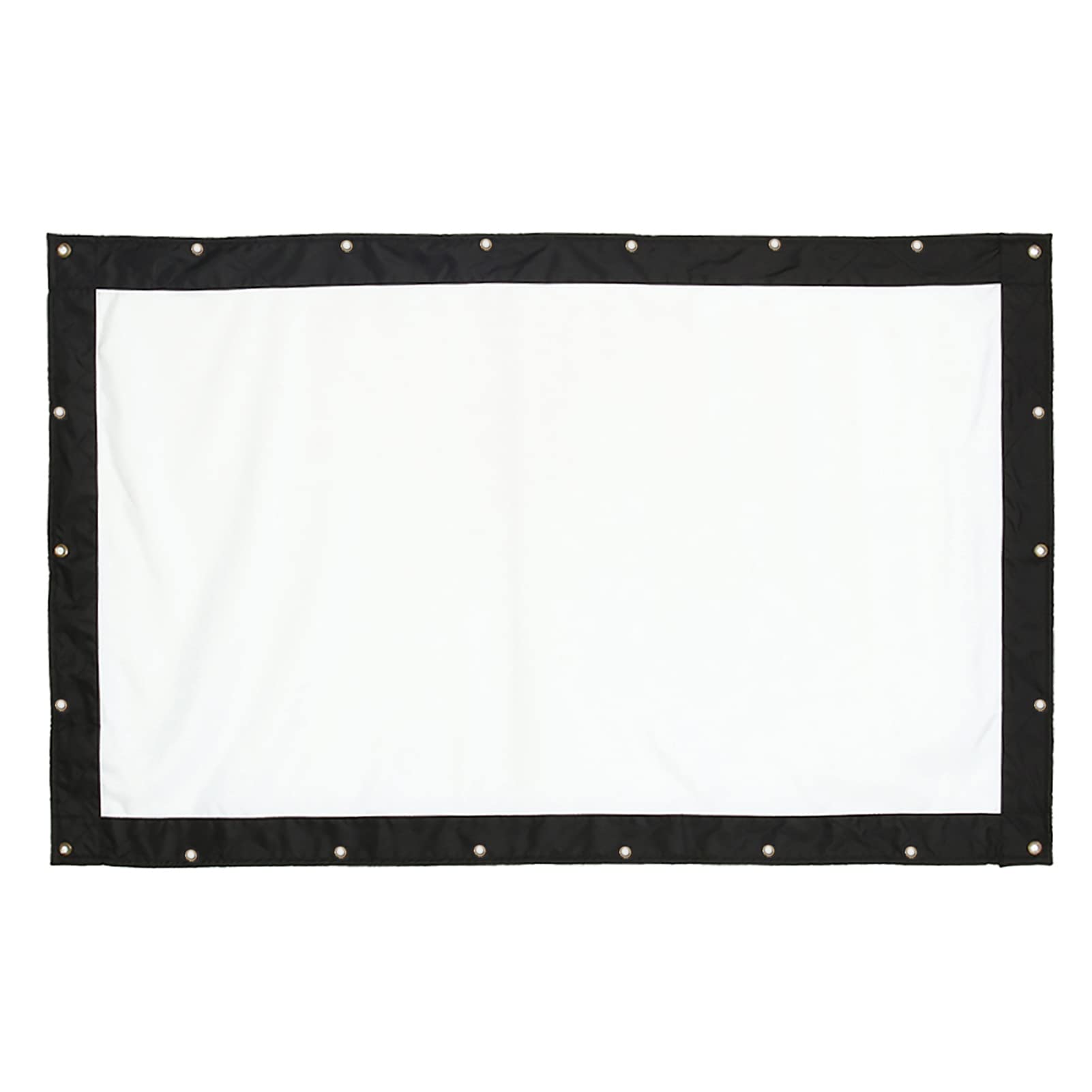 Generic Schermo per Proiezione da Esterno 16:9 da 200 Pollici per Film e Film, Perfetto per Riunioni Scolastiche e in Giardino, Tessuto Bianco Resistente con Bordi Neri