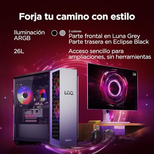 Miniatura 9 de Lenovo Loq Tower Gaming Amd Ryzen 7 8745hx, Nvidia Geforce Rtx 5060, 16 Gb Ram, 1 Tb Ssd, 26l, Wi-Fi 7, Sin Sistema Operativo - Color Gris