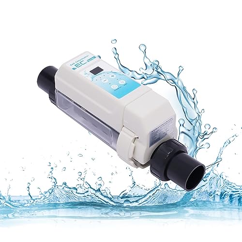 ANXYYDS Generador de Cloro salino de 50/60 Hz, clorador de Piscina, Tanque de natación de protección de Temperatura de Agua de plástico de 100-240 V para Piscina, SPA, Piscina Infinita 8g/h-110V