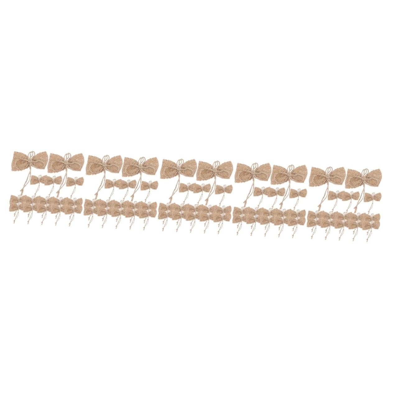 PRETYZOOM 75 Piezas de arpillera Lazos para Envolver artesanales moños navideños Christmas Ornaments Ornamento Decoraciones navideñas Lazo de Guirnalda de Navidad