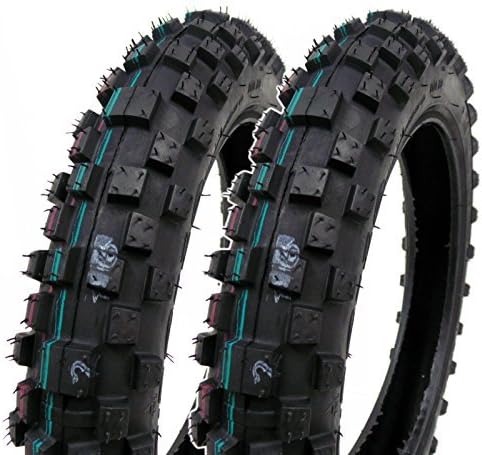 MMG Set of 2 Mini Dirt Bike Knobby Tire 2.50/10 Front or Rear Tube Type Off Road Motocross Pattern