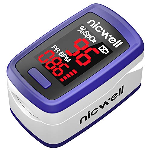 Pulse Oximeter Fingertip - Lovia Automatic Digital Blood Oxygen Saturation Monitor for Pulse Rate and SpO2 Level, LED Display Oximeter & Heart Rate Monitor