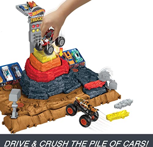Hot Wheels Monster Trucks Arena Smashers Bone Shaker Spielset Ultimativer Schrottplatz“… – Ansicht 3