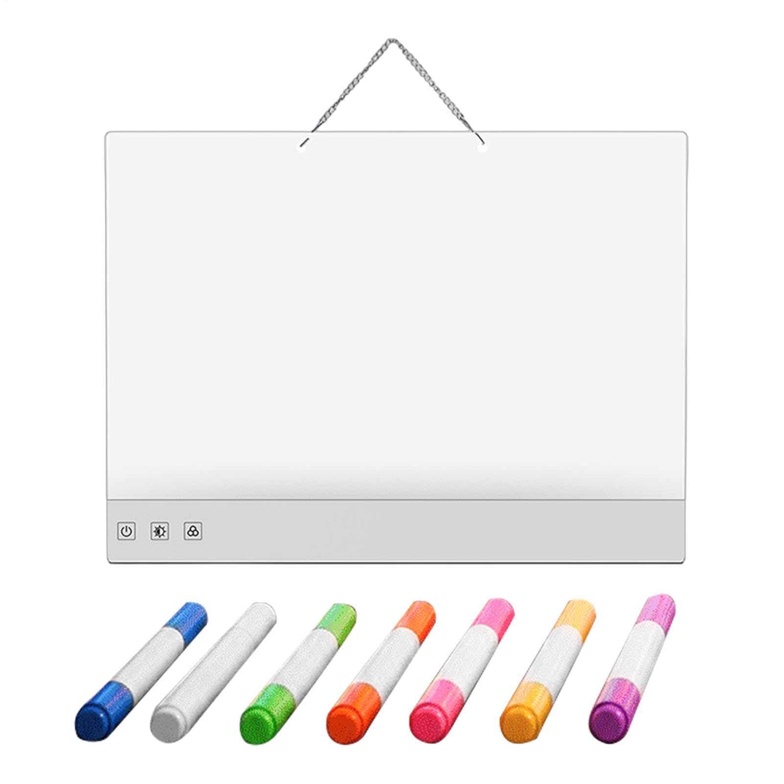 Tablet Disegno Luminoso Pad Ricaricabile Tipo-C 3 Modalità 7 Colori | Tavoletta di scrittura LED Per Per La Pittura Scrivania Display Ragazze Natale Compleanno Scuola Casa