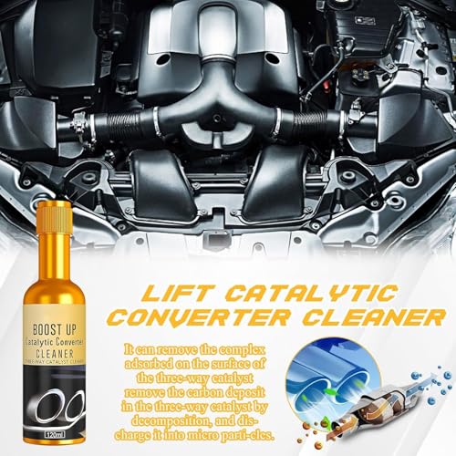 Converter Cleaner, 2PCS Boost up System Cleaner kit, Fuel & Exhaust System Cleaners, Exhaust Systems Pipe Carbon Removal Cleaners Treatment Additive Oil for Gas and Diesel Car - Thumbnail 6