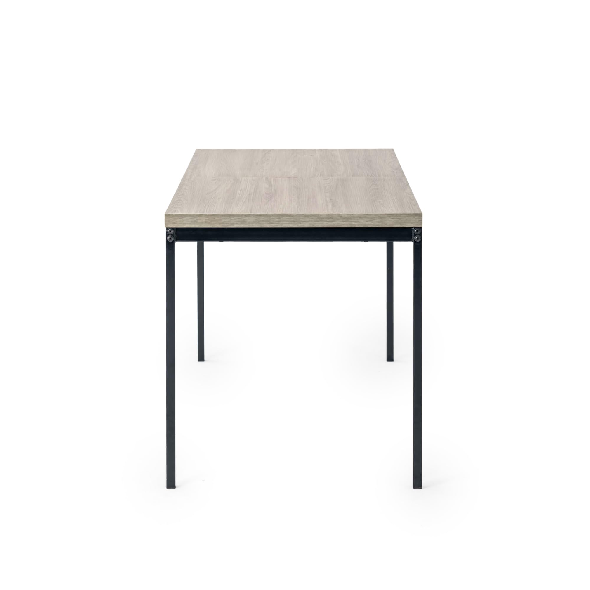 FurnitureR Tables de Cafétéria en Grise, Table de Cantine Scolaire pour 4 à 6 Personnes, Plateau en Bois Epais avec Structure Métallique, pour Les Repas et Les Réunions, 120x70x75cm