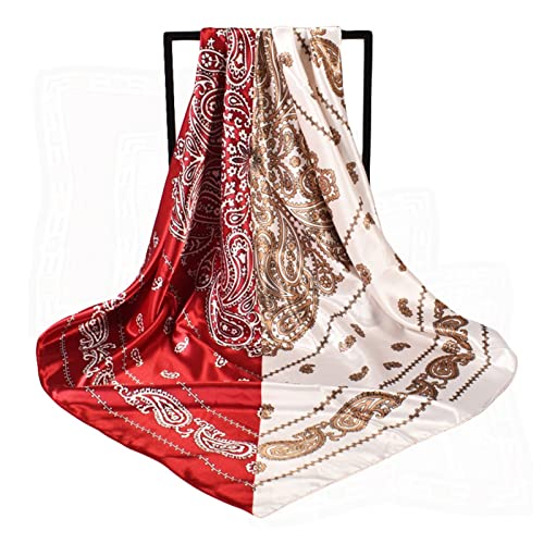 YOLAI Square Silk Like Head Scarf Women'S Fashion Silk Feeling Scarf For Hair Wrapping And Sleeping At Night2