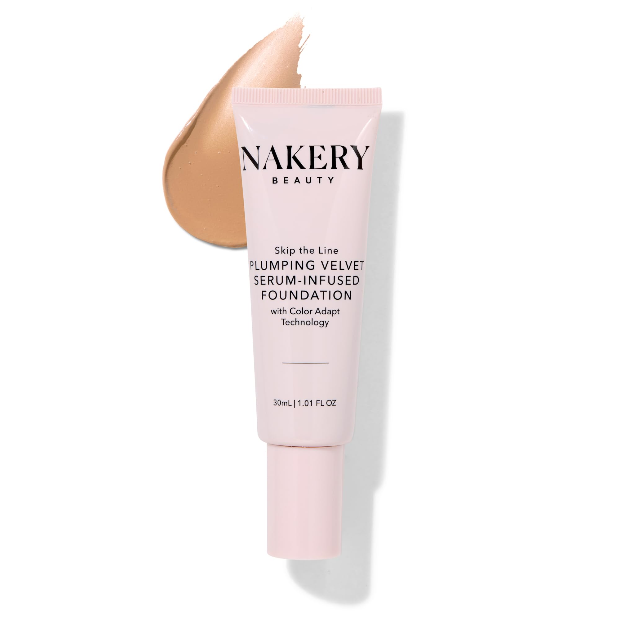 Base de maquillaje de cobertura completa para mujer, base líquida de volumen 5 en 1 con infusión de suero, color inteligente adaptado con niacinamida y ácido hialurónico