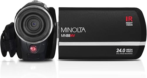 Miniatura 5 de Minolta MN88NV 1080p Full HD 24MP Videocámara de visión nocturna con tarjeta de memoria de 32 GB (negro)