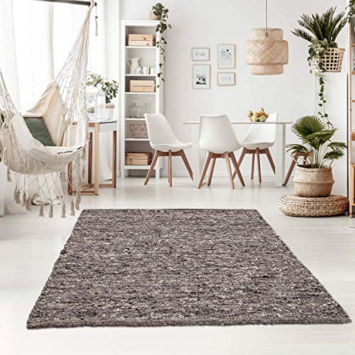 Taracarpet Handweb-Teppich Oslo Wolle im Skandinavischem Landhaus Design Wohnzimmer Esszimmer...