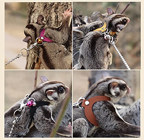3 Pack Rat Harness and Leash Set - Adjustable Traction Rope Strap Anti-Biting Chain Rope, Small Animal Training Walking Vest Leash for Fancy Rat Mouse Gerbil Hamster Sugar Glider Birds Reptile (Black) by HAICHEN TEC - Image 5