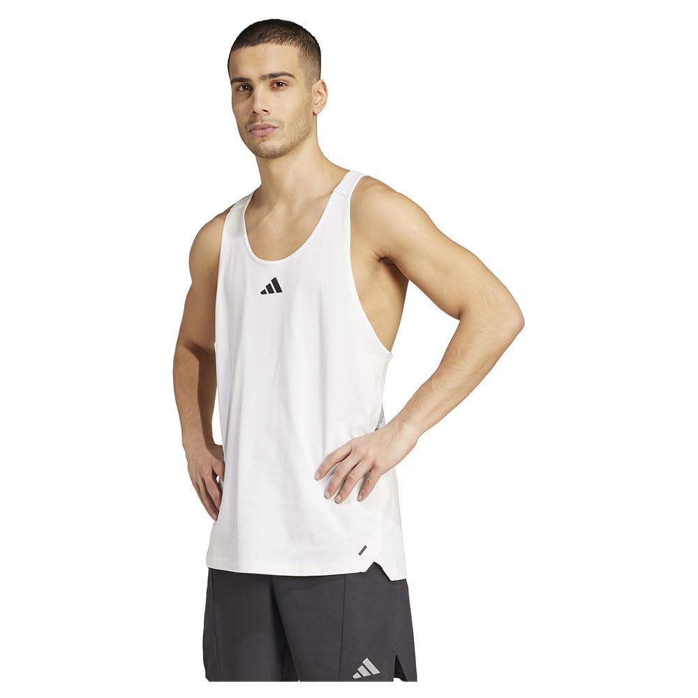 Adidas Men's White Primelift Stringer, Cotton,