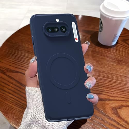 Image of Pikkme Back Cover for Nothing Phone 4a 5G Soft Matte Silicone Mag-Safe Design (Mag-Safe Not Support) Camera Protection | Slim Fit Bumper Cover (Blue)
