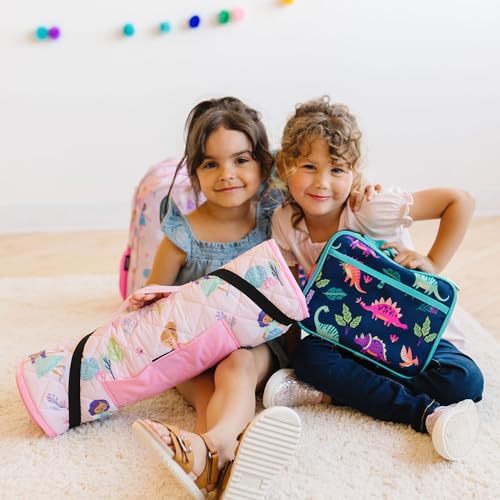 Image of Wildkin Modern Kids Nap Mat with Pillow for Girls - Soft & Cozy Cotton Blend, Elastic Straps, Toddler Sleep Mat for Daycare, Preschool, Kindergarten & Travel, Ages 3-7, Machine Washable - Fairy Garden