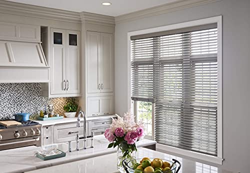 2 Inch Cordless Real Wood Blinds, 12 to 24 Wide x 12 to 84 High, Sierra