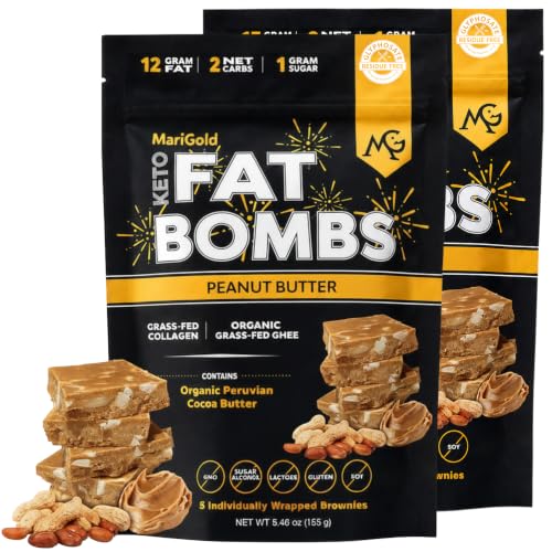 MariGold Peanut Butter Keto Fat Bombs, Low Carb - 2 Pack, 10 Bars