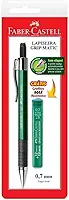 Lapiseira Grip Matic Metal 0.7mm Cartela, Faber-Castell, SM/07GM, Multicor