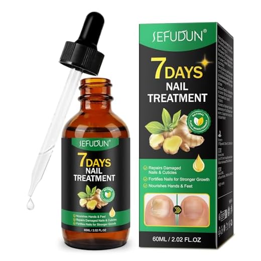 Tratamiento de Hongos en las Uñas, Tratamiento de Hongos en las Uñas de Jengibre para Uñas de Manos y Pies, Solución Multiusos para Uñas Decoloradas, Uñas Dañadas y Uñas Gruesas de los Pies, 60ml