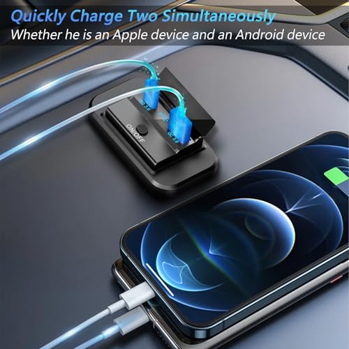 Dual Quick Charge 3.0, RV USB Outlet Qidoe Panel Wall Mount 12 Volt USB Outlet Car Accessories with Power Switch and Cover for RV Cars Truck Golf Cart