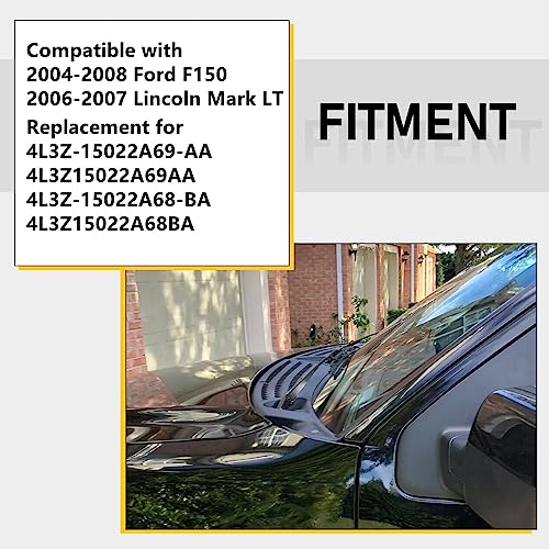 7Blacksmiths Windshield Wiper Cowl Cover Panel Compatible With 2004-2008 Ford F150 Outer Wiper Cowl Vent Grille Front Left & Right 2Pcs 4L3Z-15022A69-Aa & 4L3Z-15022A68-Ba #TOP2