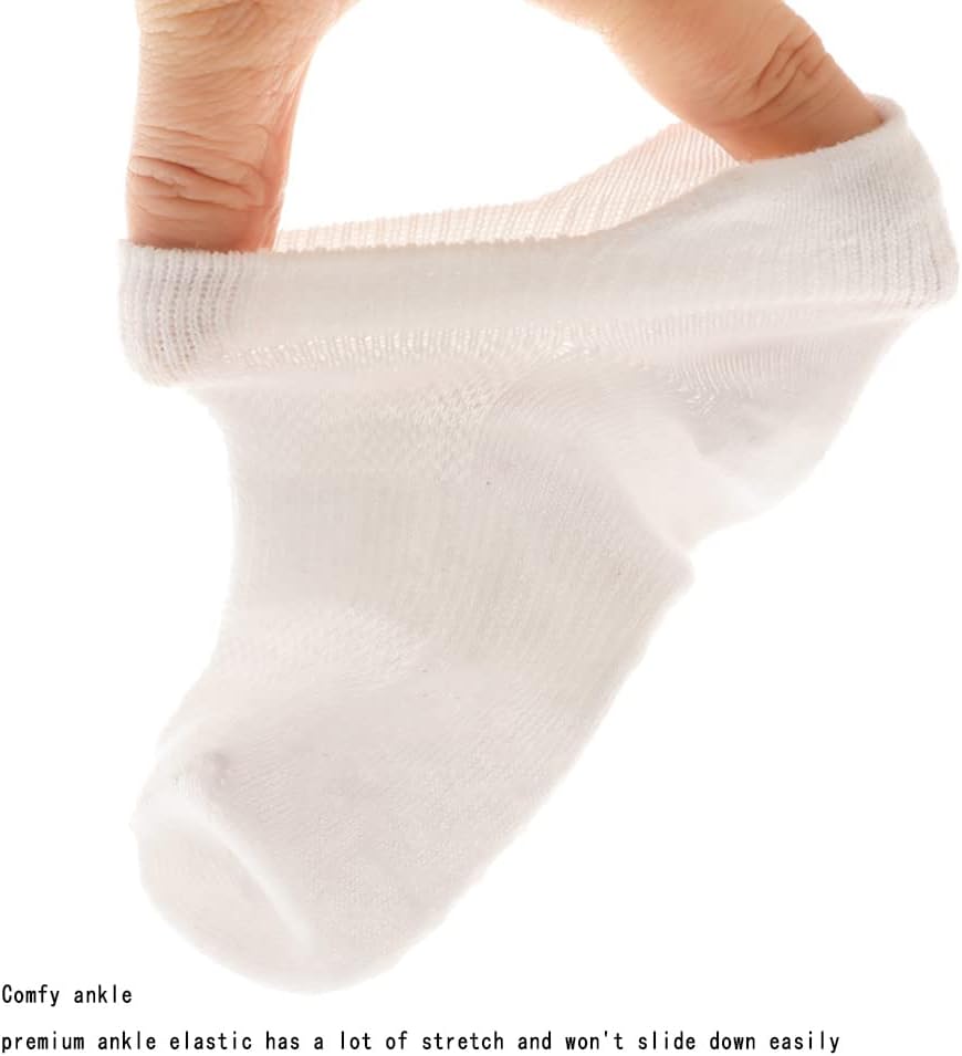 Zumou Toddler Non Slip Socks No Show Anti Skid Ankle With Grips 12 Pairs for Kids Little Girls Boys - Image 5