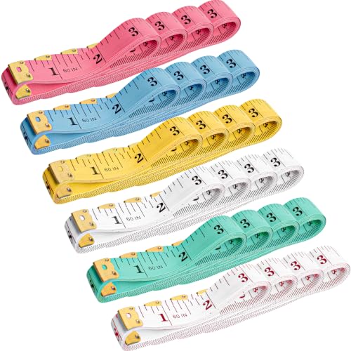 LOUHUA Tape Measures 24 Pack Soft Measuring Tape Bulk for Body Sewing Tailor Cloth Flexible Fabric Tape Measure for Body Measurements Double Scale 150cm/60inch Waist Measuring Tape