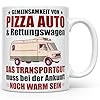 MANISMA Krankenwagen Fahrer Spruch Tasse Für Sanitäter/innen im Rettungsdienst Kaffeetassen Geschenk Für Rettungssanitäter (Weiß)