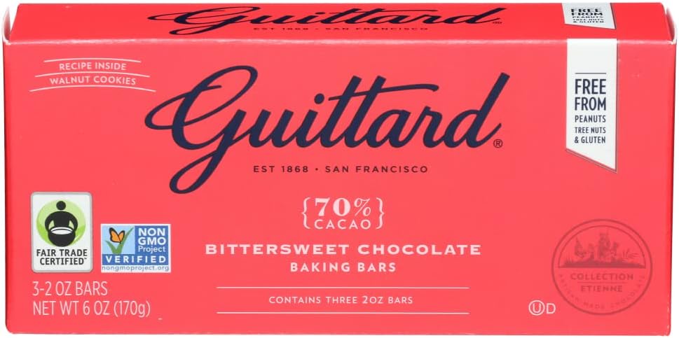 Guittard, Bar Chocolate Baking Bittersweet, 2 Ounce, 3 Pack