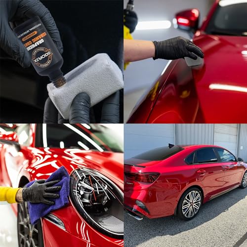 Graphene Ceramic Coating for Cars - 20H Professional Grade Top Coat Detailing Kit 50ML - Heavy Duty Automotive Paint Sealant for After Car Wash - Ultimate Hydrophobic Protection and High Gloss Shine - Image 5