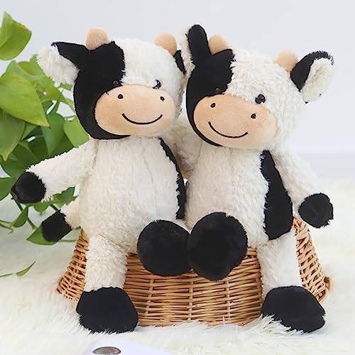 Trayosin Kuscheltier Kuh Plüschtier Super Weich Plüsch Niedliche Puppe Flauschiger Stofftier Kuh zum Spielen, Sammeln & Kuscheln für Jungen Mädchen (Stehend Kuh 30cm)
