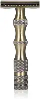 Aparelho de Barbear Manual Vintage para Homem - Design Lâmina Afiada Grip Confortável Metal Duradoura Versátil Prático Compacto Portátil Uso em Viagens e Casa