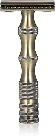 Aparelho de Barbear Manual Vintage para Homem - Design Lâmina Afiada Grip Confortável Metal Duradoura Versátil Prático Compacto Portátil Uso em Viagens e Casa