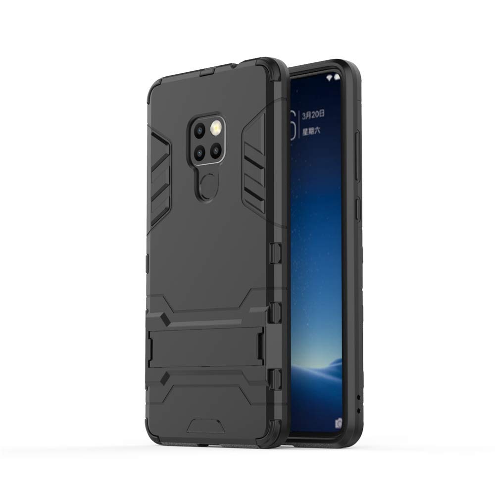 Huawei Honor 10 Custodia, MHHQ 2 in 1 Armour stile resistente Hybrid Dual Layer Armatura Defender PC + TPU Custodie Case Cover con supporto magnetico per auto per Huawei Honor 10 -Red