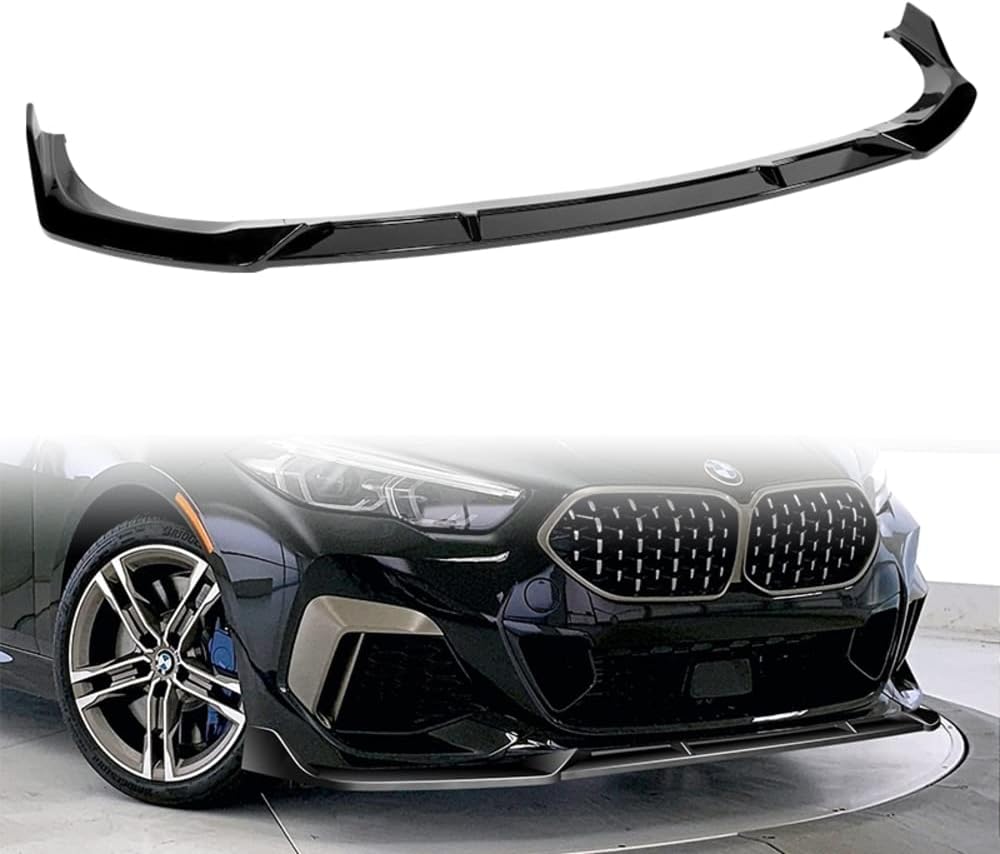 Q1-TECH, Front Bumper Lip fit for Compatible with 2020-2024 BMW (F44) 2-Series 220i 228i M35i Gran Coupe 4-Door Only, Front Lip Spoiler Body Kit Splitter ABS (Painted Black)