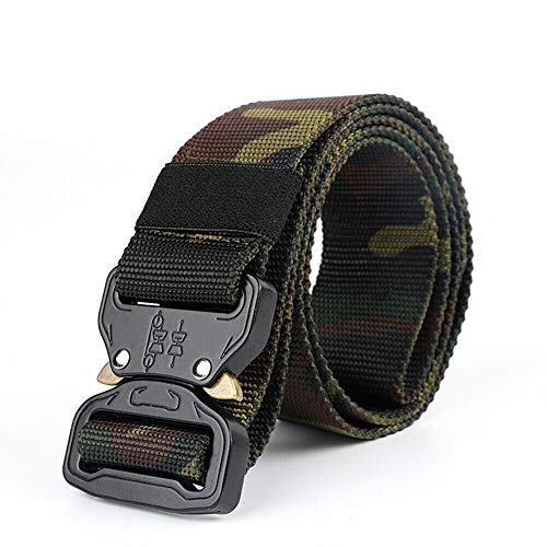 Magik Casual Military Tactical Belt Mens Army Combat Waistband Rescue Rigger Belts (Camouflage)