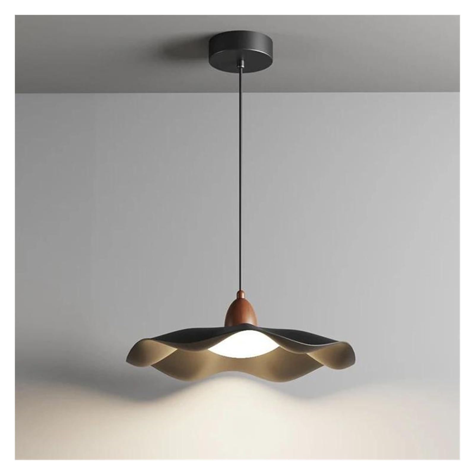 HYJAUSXB Restaurant Chandelier Nordic Retro Lotus Leaf Indoor Bedroom Lighting Fixtures(Dimmable,1 Head-A)