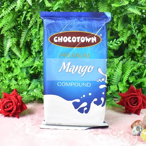 Image of Choco Nutri Town Premium Mango Compound Slab | Chocolate Bar For Making Cakes & Cookies - 500G