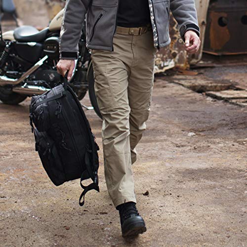Free Soldier Mens Cargo Pants Lightweight Work Pants For Men Water Resistant Tactical Pants With Pockets For Hiking Outdoor Classic Black Color 32W/30L #TOP5