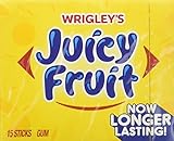 JUICY FRUIT Original Bubble Chewing Gum, 15 pieces (10 Pack)