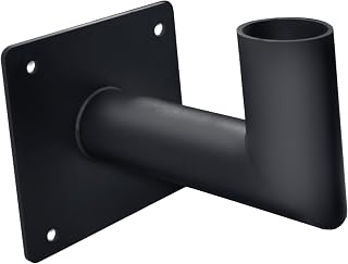 Wall Mount Bracket 90 Degree for LED Parking Lot Light 2-3/8inch Light Fixture Mounting L-Shape Bracket Slip Fitter Adapter for Outdoor Commercial LED Shoebox Area Yard Lights, Black, LDZJ-001
